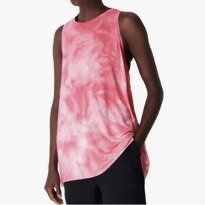 Sweaty Betty Pink Tie-Dye Tank Top